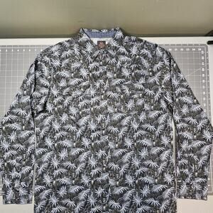 Moonshine Spirit Shirt Large Western Pearl Snap Floral Cowboy Electric Rodeo